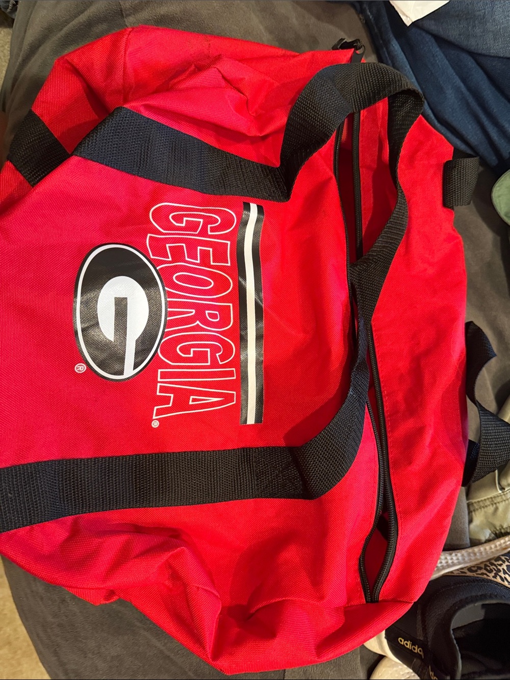 Red Sports Duffel Bag - Team Logo